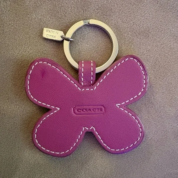 Coach Leather Butterfly Keychain - Picture 2 of 4